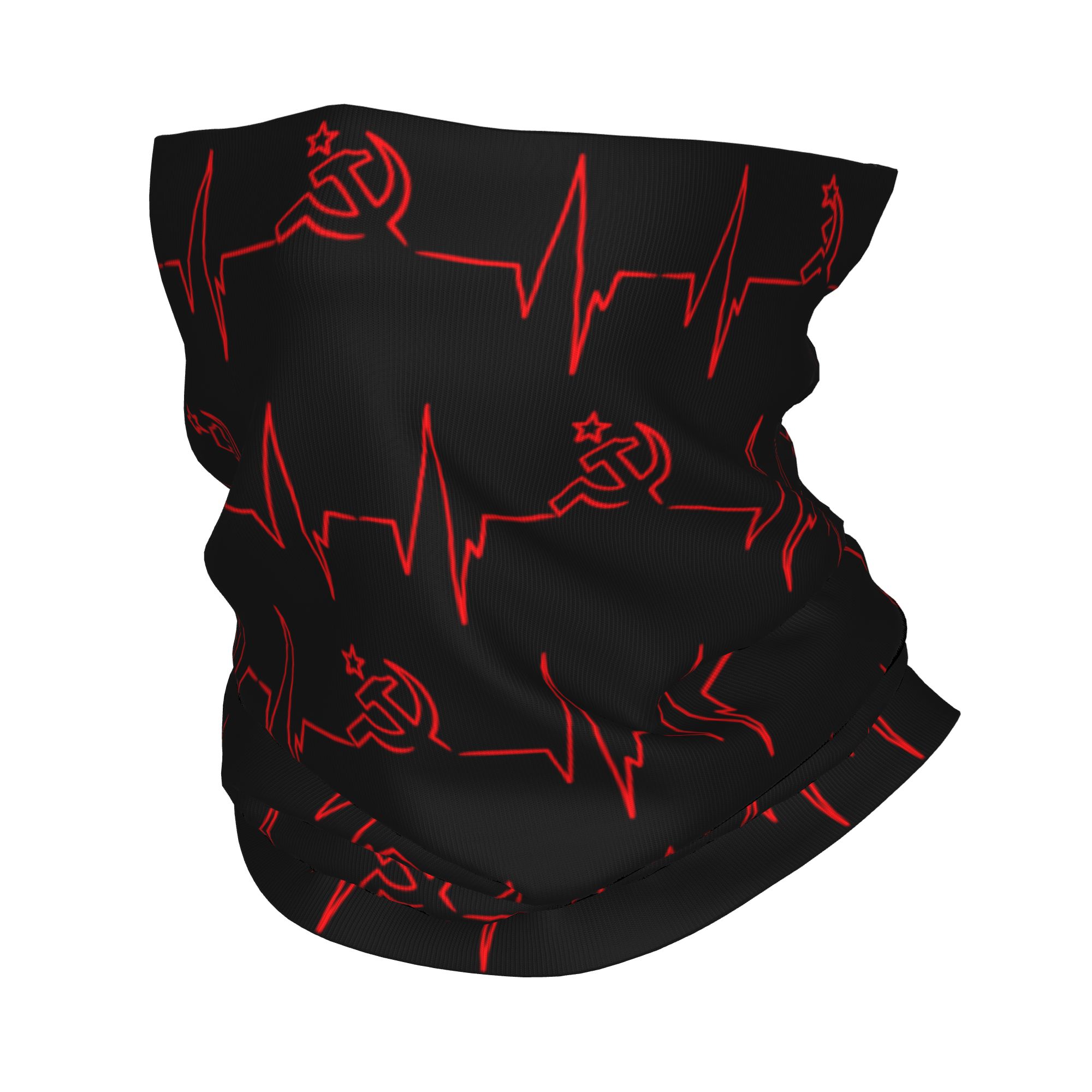Neck Gaiter Face Cover - ผ้าพันคอคลุมหน้าลายธงชาติรัสเซียแบบกำหนดเอง ลายธงชาติโซเวียต ป้องกันลม สำหรับผู้ชายและผู้หญิง ผ้าคลุมศีรษะแบบท่อ บาลาคลาวา