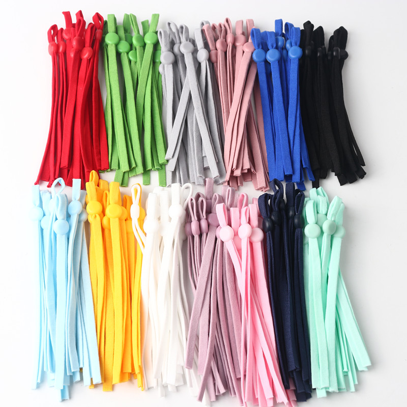 Mask Lanyard Adjustable - 50Pcsหน้ากากElastic Bandสียืดหยุ่นปรับหน้ากากซิลิโคนยางนุ่มลื่นเย็บอุปกรณ์เสริมวัสดุ11-12ซม.