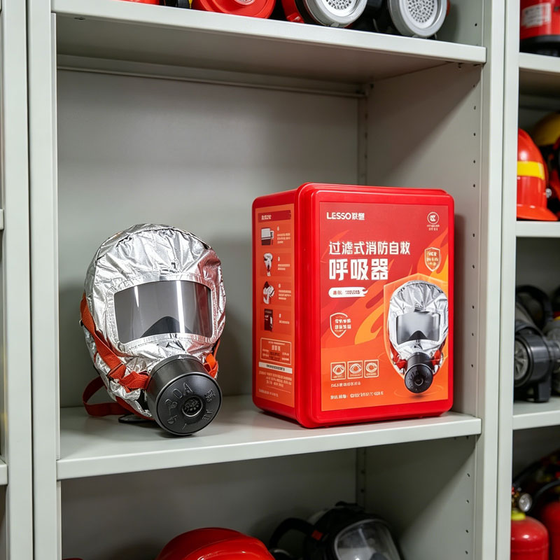 Kn95 Respirator Mask - หน้ากากกรองแก๊ส อุปกรณ์ช่วยหายใจแบบช่วยเหลือตนเอง หน้ากากดับเพลิง หน้ากากกันควันแก๊ส หน้ากากแบบเต็มหน้า หน้ากากหนีไฟ