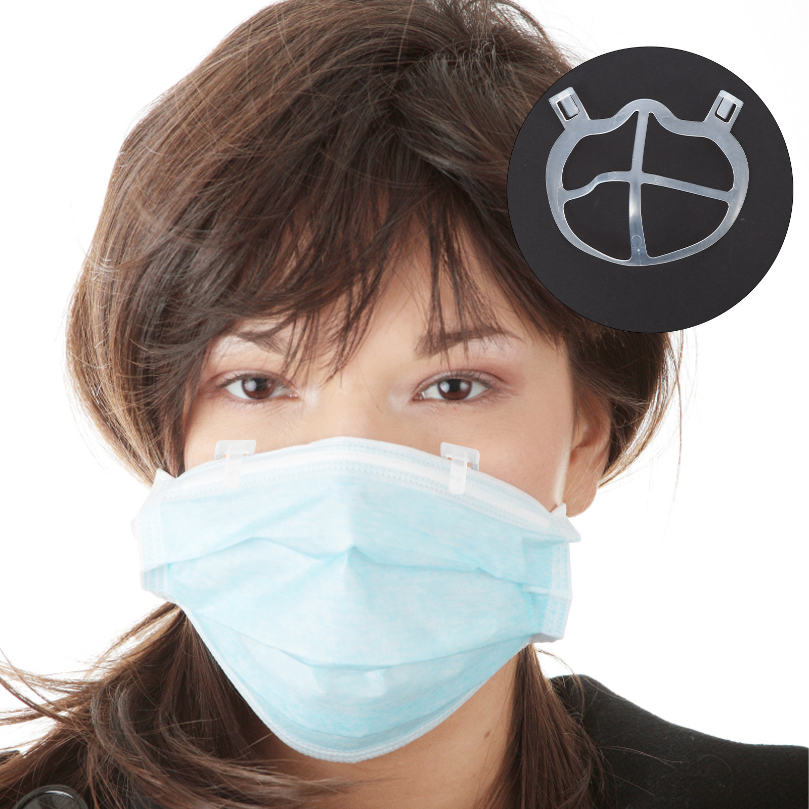 Silicone Mask Bracket - ที่วางหน้ากากซิลิโคน 10 ชิ้น พร้อมโครงรองรับด้านใน 3D ระบายอากาศได้