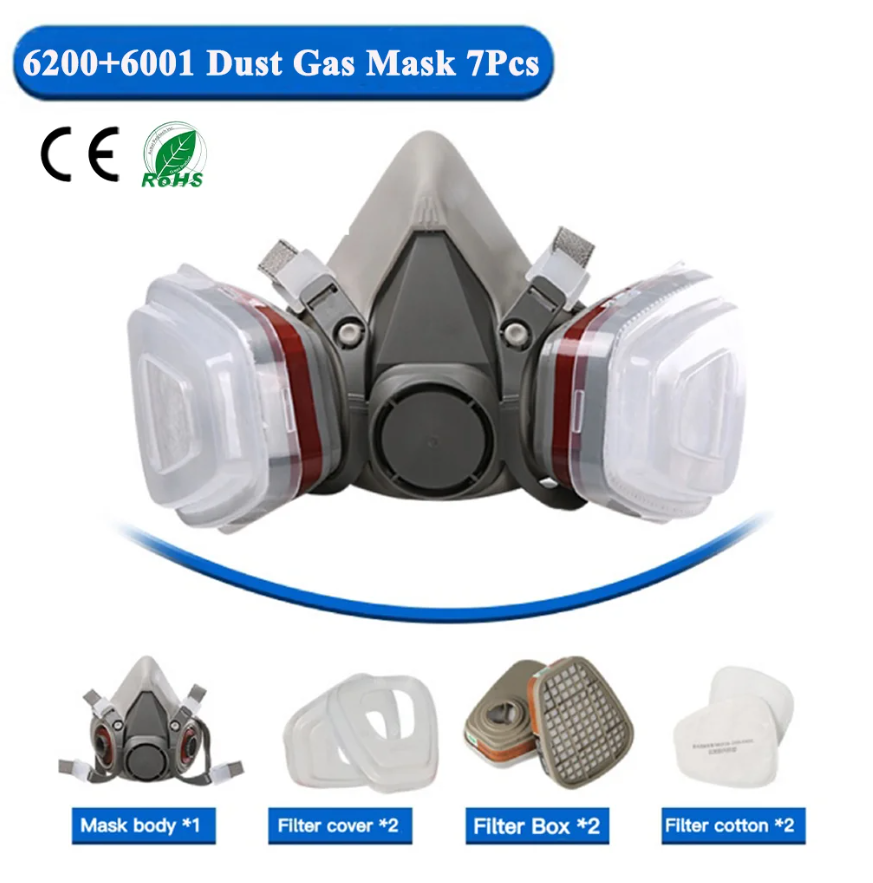 Face Mask Storage Box - ชุดหน้ากากป้องกันฝุ่นละออง รุ่น 6200 พร้อมตลับกรองสำหรับพ่นสีรถยนต์ กล่องใส่ตลับกรอง 6001