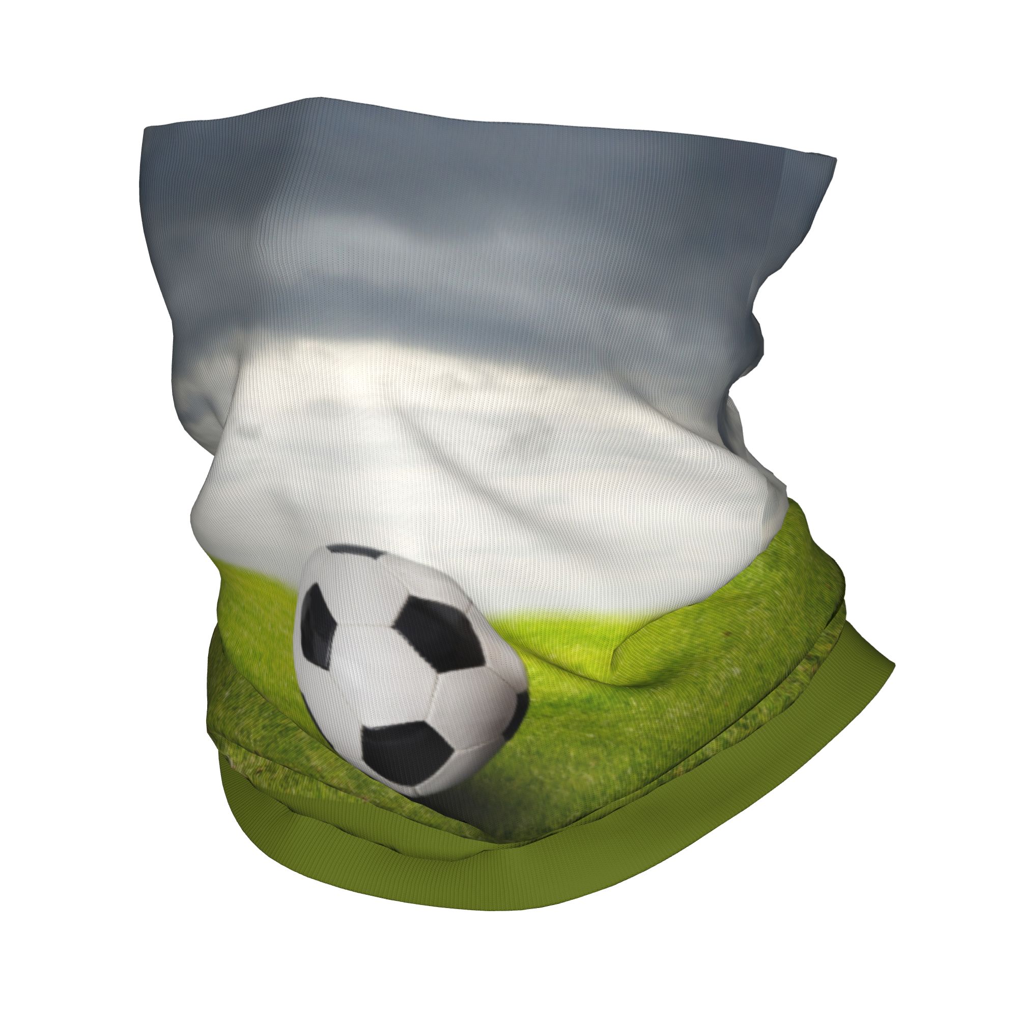 Neck Gaiter Face Cover - ผ้าพันคอแบบมีรูปทรง ลายฟุตบอล สำหรับผู้ชายและผู้หญิง ใช้ได้ทั้งคลุมหน้าและคลุมคอ ป้องกันลม ใช้ได้บนสนามหญ้า