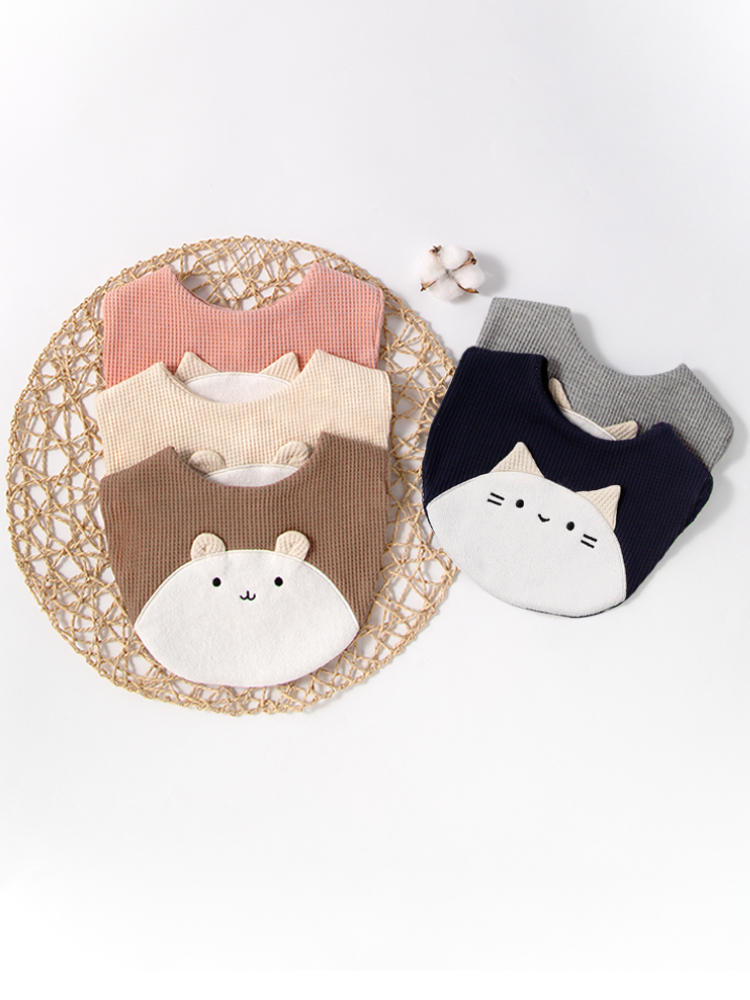 Kids Face Mask - 2 ชิ้นผ้ากันเปื้อนเด็กลูกแมวตุ๊กตาหมีผ้ากันเปื้อนเด็กทารกแรกเกิดหน้ากากผ้าพันแผลให้อาหารผ้าเช็ดตัวเด็กชายและเด็กหญิงอุปกรณ์เสริมสําหรับเด็ก