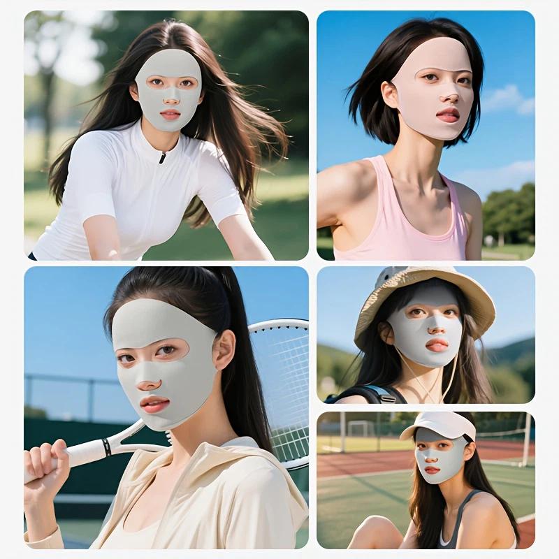 ผ้าพันคอป้องกันแสงแดดสีทึบ ระบ - Sports Mask Breathable บทวิจารณ์และราคา