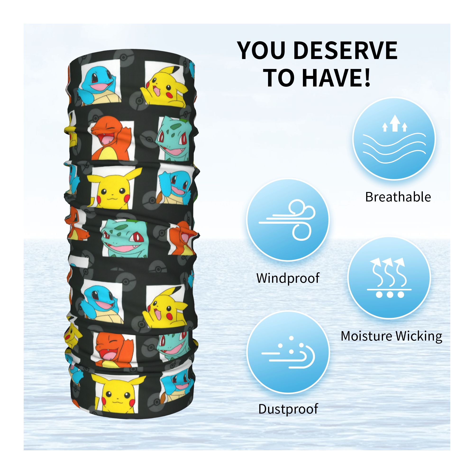 ผ้าพันคอคลุมหน้าลายการ์ตูนมอนส - Sports Mask Breathable บทวิจารณ์และราคา