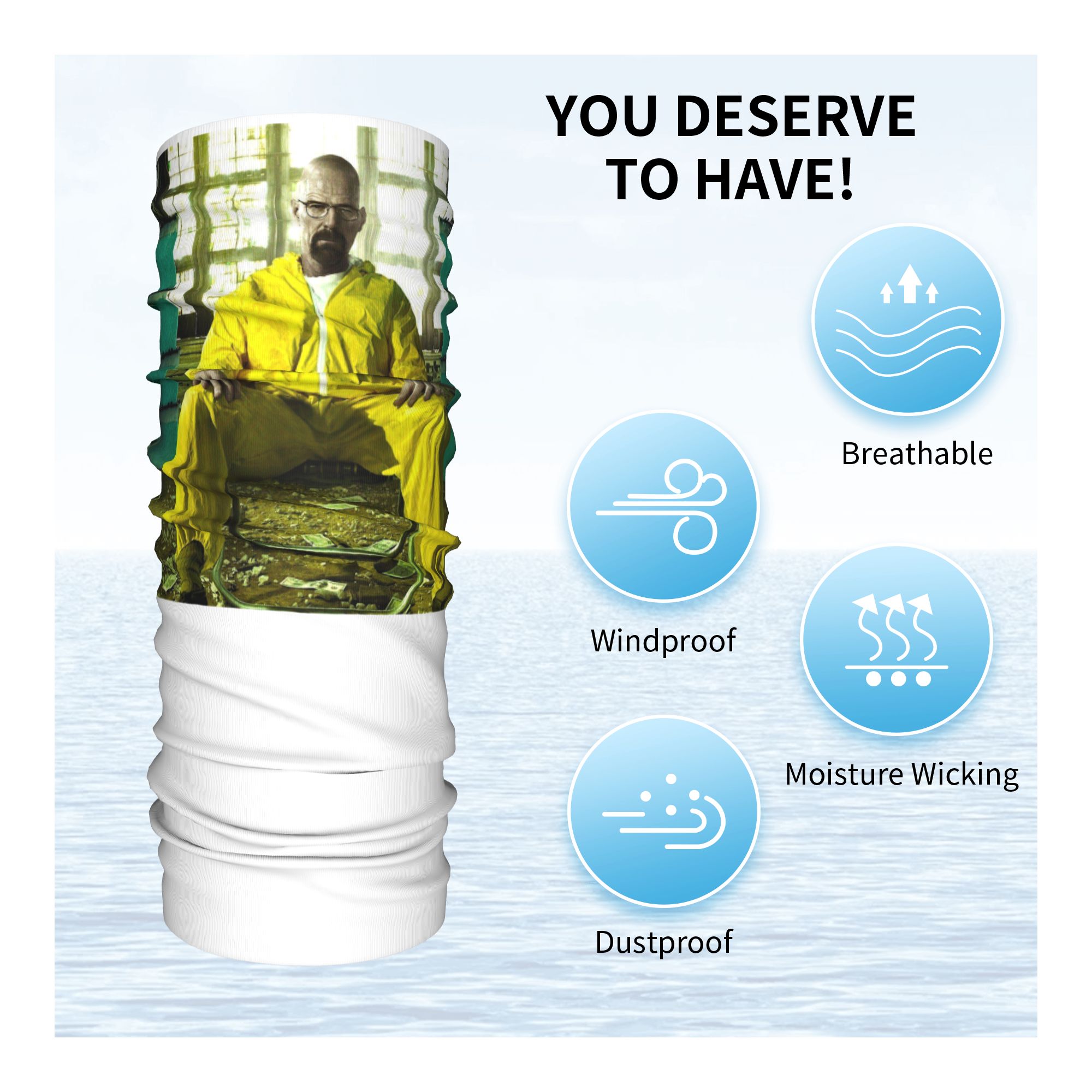 ผ้าพันคอแบบคลุมหน้าลาย Walter  - Neck Gaiter Face Cover บทวิจารณ์และราคา