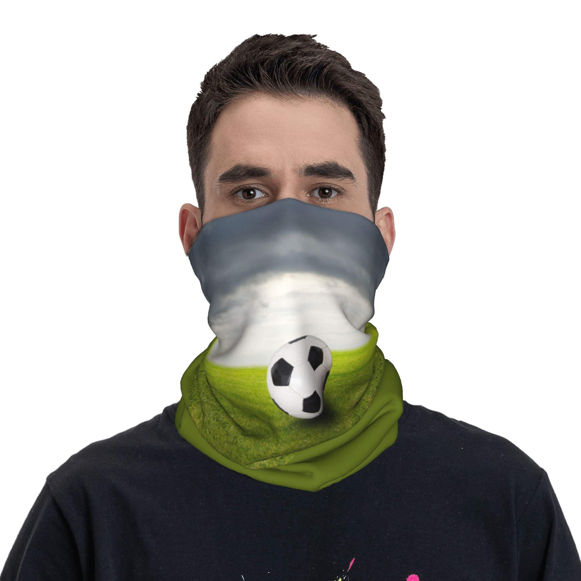 ผ้าพันคอแบบมีรูปทรง ลายฟุตบอล  - Neck Gaiter Face Cover บทวิจารณ์และราคา