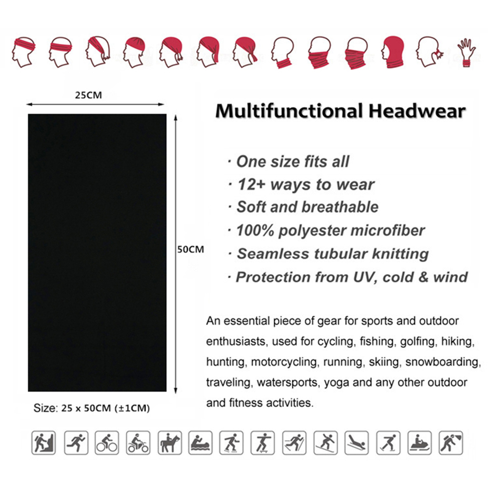 ไม่มีรอยต่อสีทึบ Bandanas ผู้ช - Neck Gaiter Face Cover บทวิจารณ์และราคา